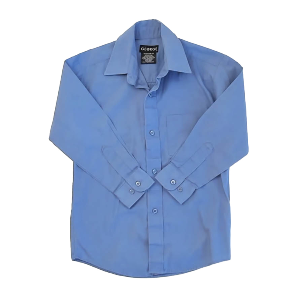 George Boys Blue Button Down Long Sleeve size: 4-5T